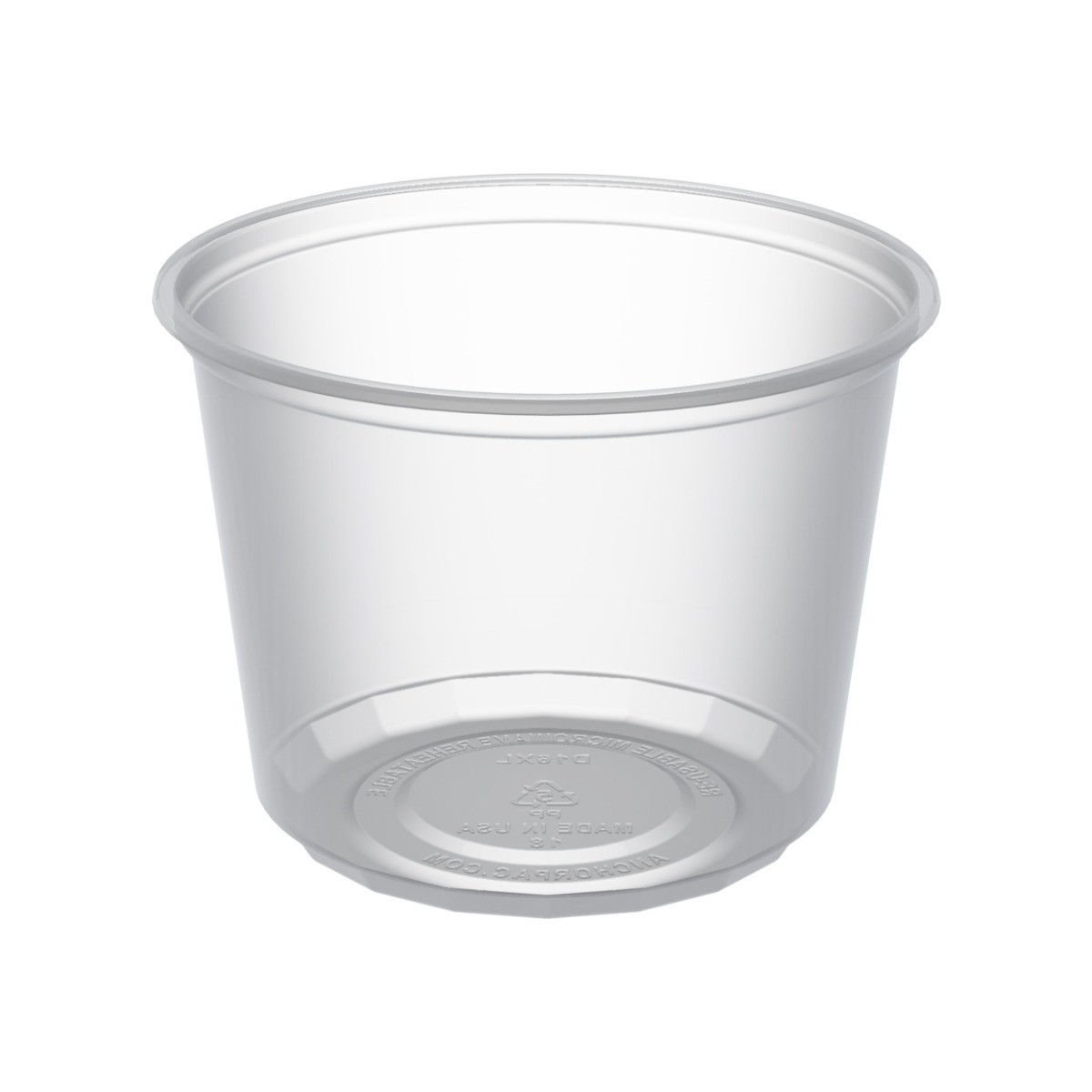 Anchor Packaging D16CXL MicroLite® Plastic Deli Container, 16oz, Clear (Case of 500)