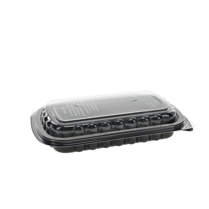 Pactic Half Rib Containers Pactiv 0CNC10700DZY Half Rib Food Display Takeout Container w/ Clear ...