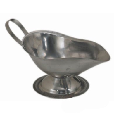 Boelter GB-4 Footed Gadroon Base Stainless Steel Gravy Boat, 5oz