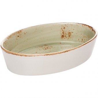 Steelite 11310327 Craft Oval Sole Dish, 19oz, Green