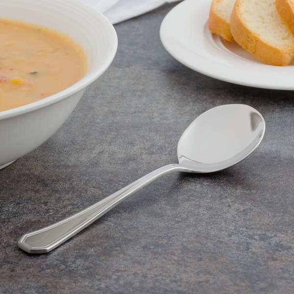 Walco WL9712 Prim Bouillon Spoon, 6", 18/10 Stainless Steel (Case of 24)