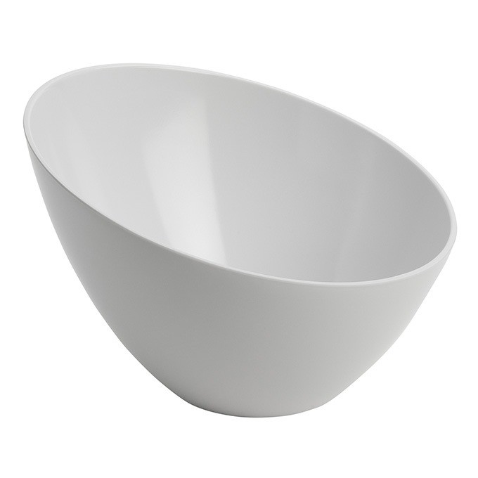 American Metalcraft MELSL112 Endurance™ Melamine Slanted Round Bowl 112oz, 11", White
