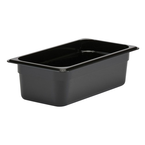 Cambro 34CW110 Camwear Food Pan, 1/3 Size, 4" Deep, Black