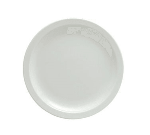 Oneida F8000000147 Buffalo Bright White 10" Narrow Rim Plate (Case of 24)