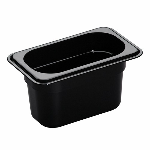 Cambro 94CW110 Camwear Food Pan, 1/9 Size, 4" Deep, Black