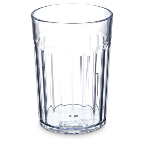 Carlisle 110807 Bistro Fluted Stackable Tumbler, SAN, 8oz, Clear (Case of 72)