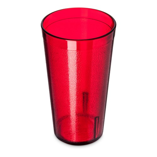 Carlisle 521610 Stackable Pebbled Tumbler, 16oz, Ruby