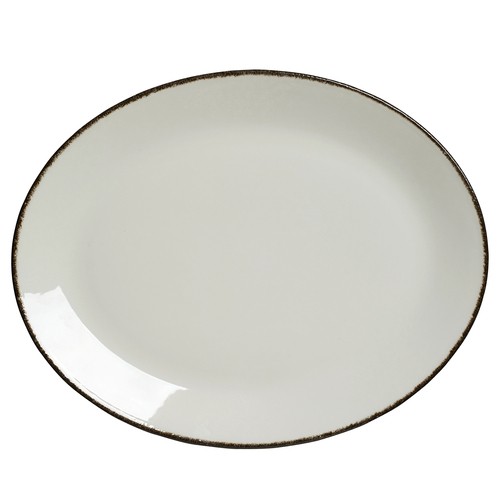 Steelite 17560145 Dapple Oval Platter, 13-1/2"X10-5/8", Charcoal