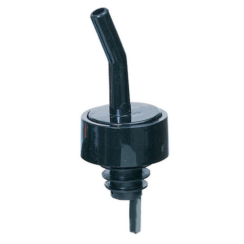 Spill-Stop 320-02 Whiskeygate Pourer, Black w/ Black Collar