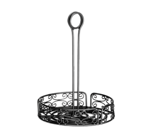 Tablecraft BK2595 Mediterranean Versa Rack 5.95" Condiment Caddy, Black