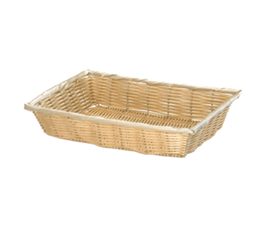 Tablecraft 1188W Rectangular Poly Wicker 14X10X3 Basket