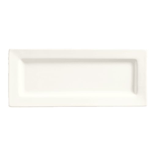 World Tableware SL-24 Slate Rectangular Plate, 10-3/4"X4-3/8", Bright White