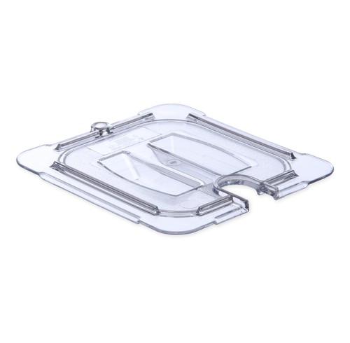 Carlisle 10311U07 StorPlus Food Pan Lid w/ Handle and Notch, 1/6 Size, Clear