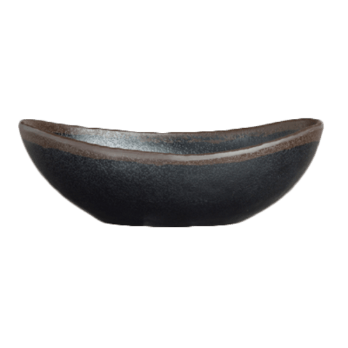 Steelite 7199TM019 Delfin Melamine Oval Bowl 10oz, Greystone (Case of 36)