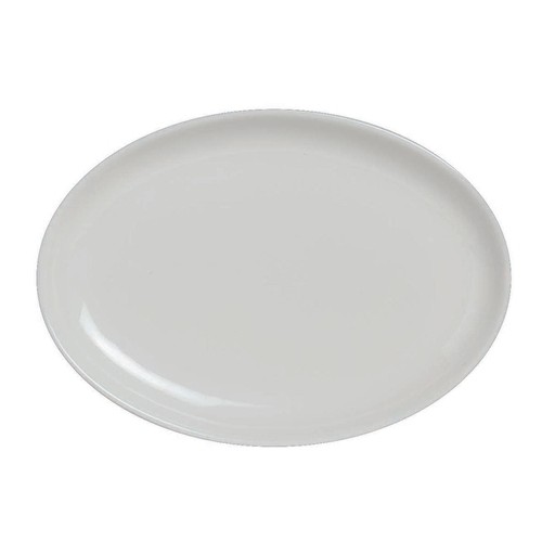 Steelite 6940E653 Varick Alpha Ceram Coupe Plate, 9"X6-3/8", White