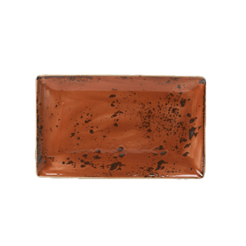 Steelite 11330550 Craft Rectangular Platter, 10-5/8"x6-1/2", Terracotta (Case of 6)