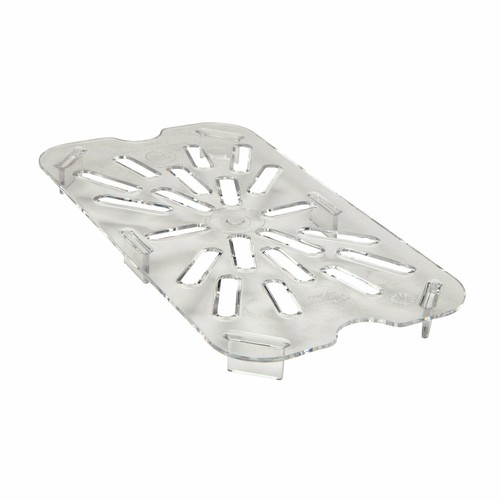 Cambro 40CWD135 Camwear Food Pan Drain Shelf, 1/4 Size, Clear