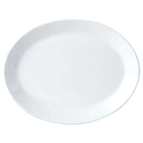 Steelite 11010140 Simplicity Oval Coupe Platter, 10"X8", White