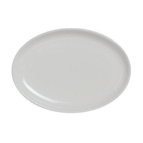 Steelite 6940E640 Varick Alpha Ceram Oval Coupe Platter, 12"X7-3/4", White