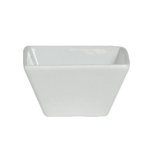 Steelite 6900E571 Varick Pub Porcelain Square Bowl, 6oz, White