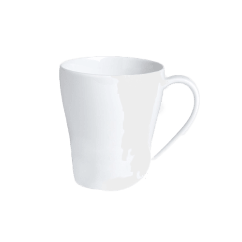 Steelite 6900E574 Varick Bistro Porcelain Form Mug, 9oz, White