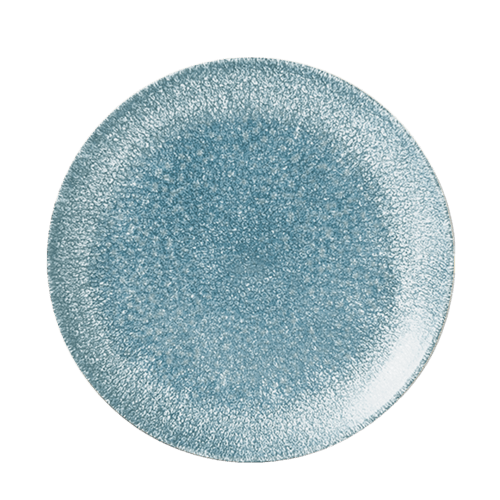 Churchill RKTBEVP81, Raku Coupe Plate, 8-2/3", Topaz Blue