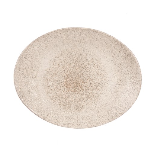 Churchill RKAGOP121 Raku 12-1/2" x 10" Oval Plate, Agate Grey