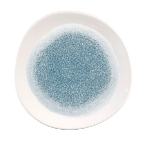 Churchill RKTBOG8 1 Raku Organic Plate, 8-1/4", Topaz Blue