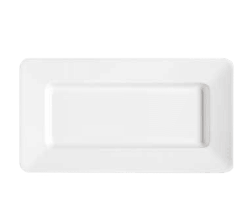 G.E.T. ML-10-W Milano™ Rectangular Plate, 15"X8", White