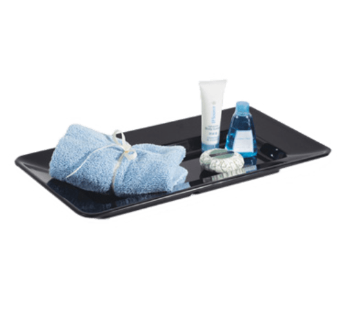 G.E.T. ML-10-BK Milano™ Rectangular Plate, 15"X8", Black