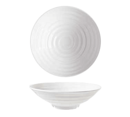 G.E.T. ML-78-W Milano Bowl 1qt, 8", White (Case of 12)