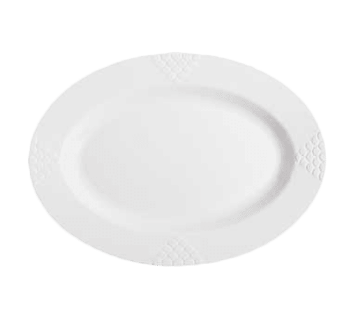 G.E.T. OP-621-W Milano™ Oval Platter, 21"X15", White