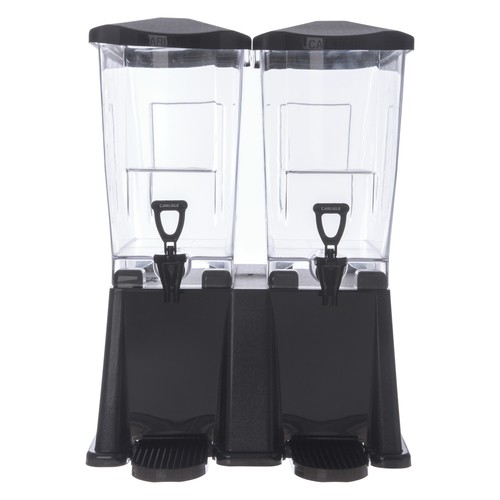Carlisle 1085103 3 Gal Clear Double Beverage Server w/ Black Base