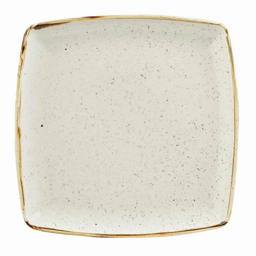 Churchill SWHSDS101, Stonecast Square Plate, 10-1/2", Barley White (Case of 6)