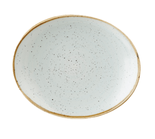 Churchill SDESOP7 1 Stonecast Oval Plate, 7-3/4"X6-1/4", Duck Egg Blue