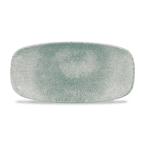 Churchill RKTBXO101, Raku Oblong Plate, 10-1/2"X5", Topaz Blue