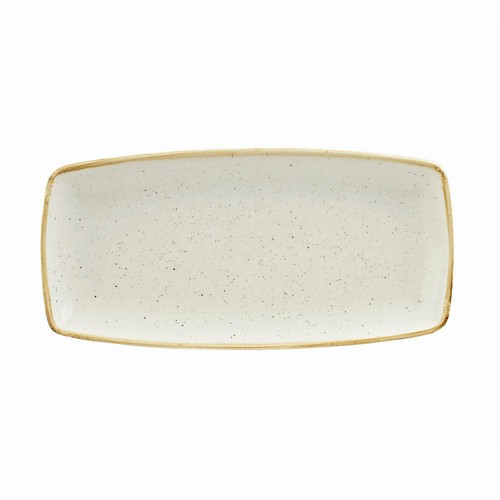 Churchill SWHSOP111, Stonecast Oblong Plate, 11-3/4"X6", Barley White