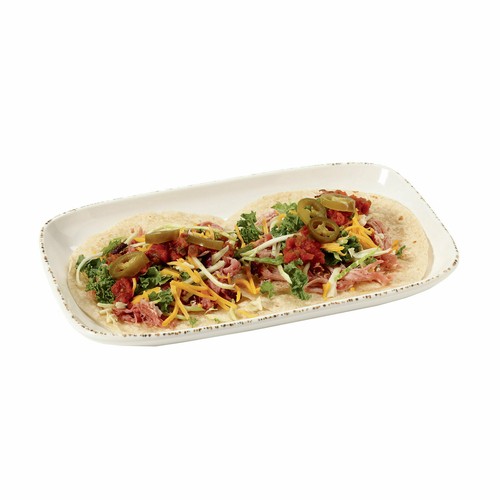 G.E.T. CS-117-UM Urban Mill™ Irregular Rectangular Platter, 12"X7.5", Cream
