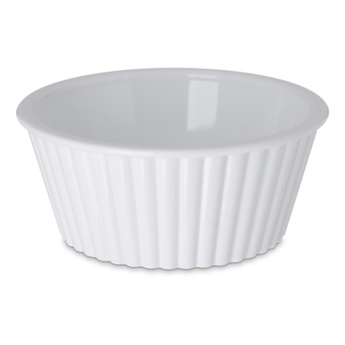 Carlisle 084502 Fluted SAN Ramekin, 4-1/2oz, White