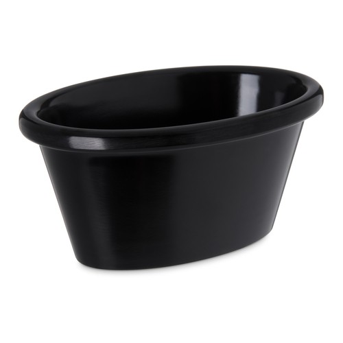 Carlisle S31403 Oval Melamine Ramekin, 4oz, Black