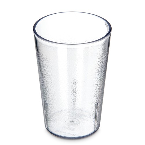 Carlisle 5526-207 Stackable Pebbled Tumbler, 8oz, Clear