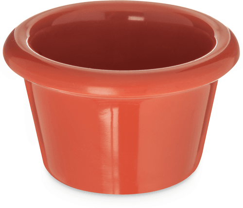 Carlisle S27552 1 1/2oz Smooth Melamine Ramekin, Sunset Orange