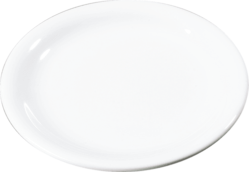 Carlisle 3300602 Sierrus™ Melamine Narrow Rim Salad Plate, 7-1/4", White
