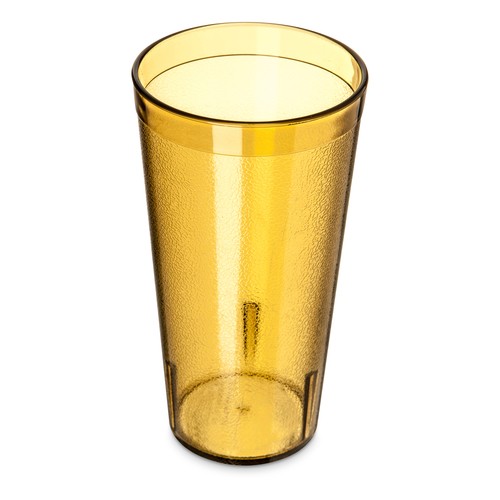 Carlisle 522013 Stackable Pebbled Tumbler, 20oz, Amber