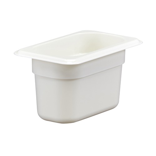 Cambro 94CW148 Camwear Food Pan, 1/9 Size, 4" Deep, White
