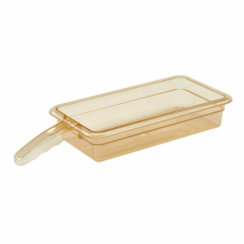 Cambro 32HP1H150 H-Pan High Heat Food Pan, 1/3 Size, 2-1/2" Deep, Amber
