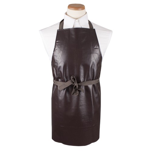 RITZ CLVA-1 Chef's Line Waterproof Bib Apron, 26"X28", Brown