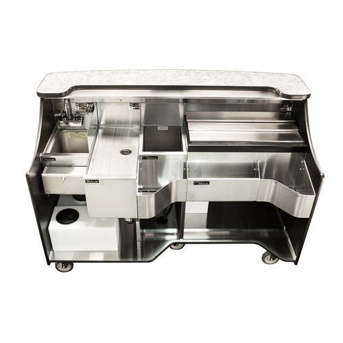 Perlick MOBS-66TE-S Signature Series Mobile Bar w/ Hand Sick