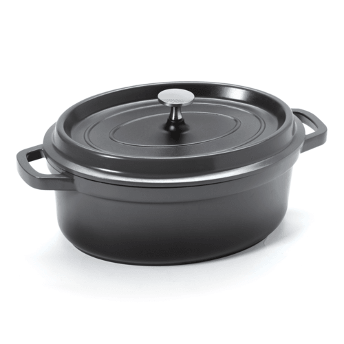 G.E.T. CA-009-GR/BK/CC Heiss Induction Dutch Oven, 3-1/2qt, Gray