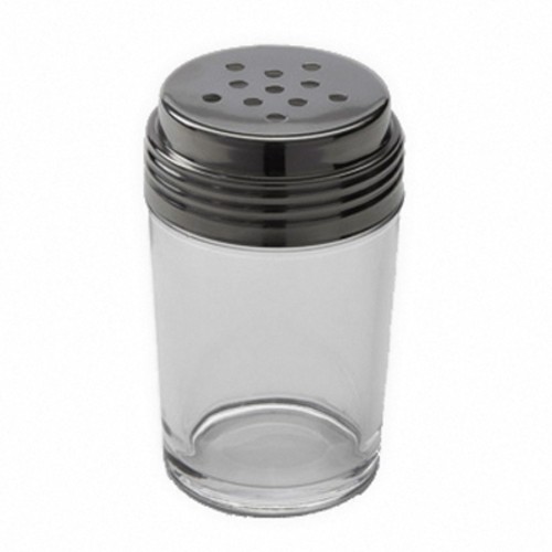 American Metalcraft 4406 Glass Cheese Shaker w/ Perforated SS Lid, 6oz